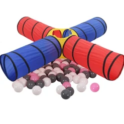 vidaXL Kinderspeeltunnel met 250 ballen meerkleurig