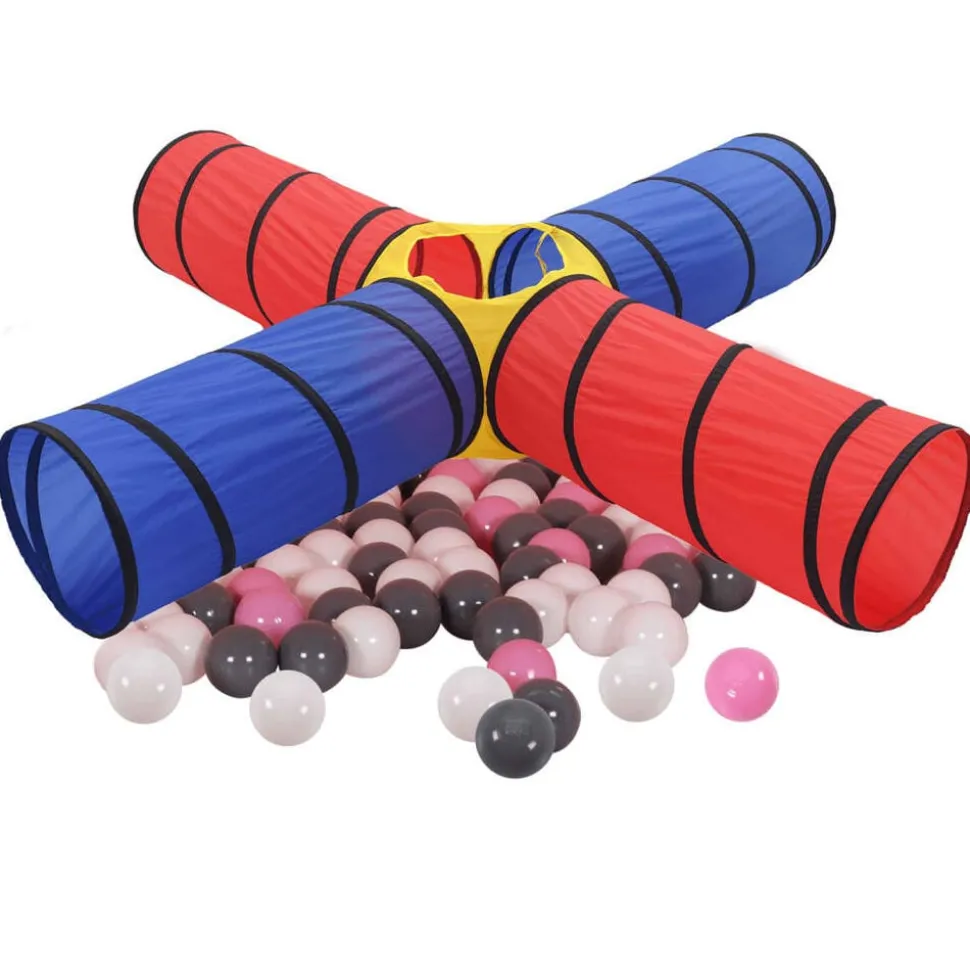 vidaXL Kinderspeeltunnel met 250 ballen meerkleurig