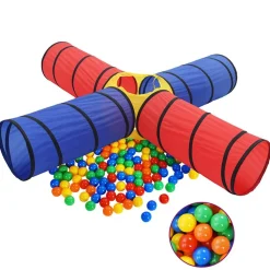 vidaXL Kinderspeeltunnel met 250 ballen meerkleurig