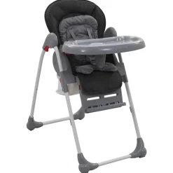 vidaXL Kinderstoel hoog grijs