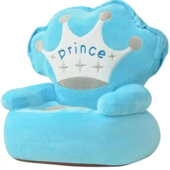 vidaXL Kinderstoel prins pluche blauw