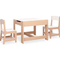 vidaXL Kindertafel met 2 stoelen MDF