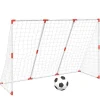 vidaXL Kindervoetbaldoel met ballen 2-in-1 184x64x124 cm wit