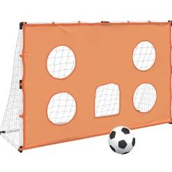 vidaXL Kindervoetbaldoel met doelmat en bal 182x62x118 cm