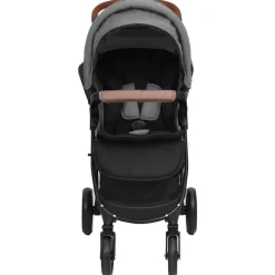 vidaXL Kinderwagen 2-in-1 staal lichtgrijs