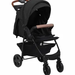 vidaXL Kinderwagen 2-in-1 staal antracietkleurig