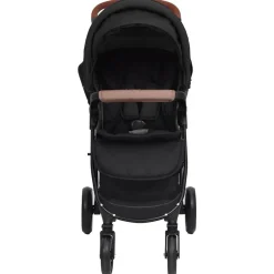 vidaXL Kinderwagen 2-in-1 staal antracietkleurig