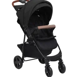 vidaXL Kinderwagen 3-in-1 staal antracietkleurig