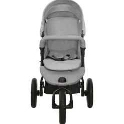 vidaXL Kinderwagen staal lichtgrijs
