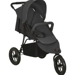 vidaXL Kinderwagen staal antracietkleurig
