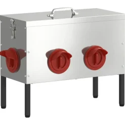 vidaXL Kip voerbak Zilver 41,5 x 20,5 x 33 cm Gegalvaniseerd staal