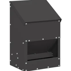 vidaXL Kip voerbak Zwart 21 x 16 x 33 cm Koudgewalst Staal