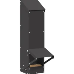 vidaXL Kip voerbak Zwart 13 x 12 x 51 cm Koudgewalst Staal