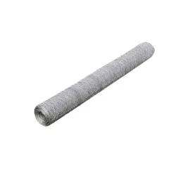 vidaXL Kippengaas 25x0,5 m gegalvaniseerd staal zilverkleurig