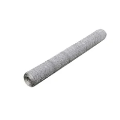 vidaXL Kippengaas 25x0,5 m gegalvaniseerd staal zilverkleurig