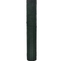 vidaXL Kippengaas 10x1 m gegalvaniseerd staal met PVC-coating groen