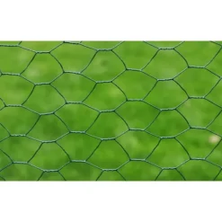 vidaXL Kippengaas 25x0,5 m met PVC coating groen