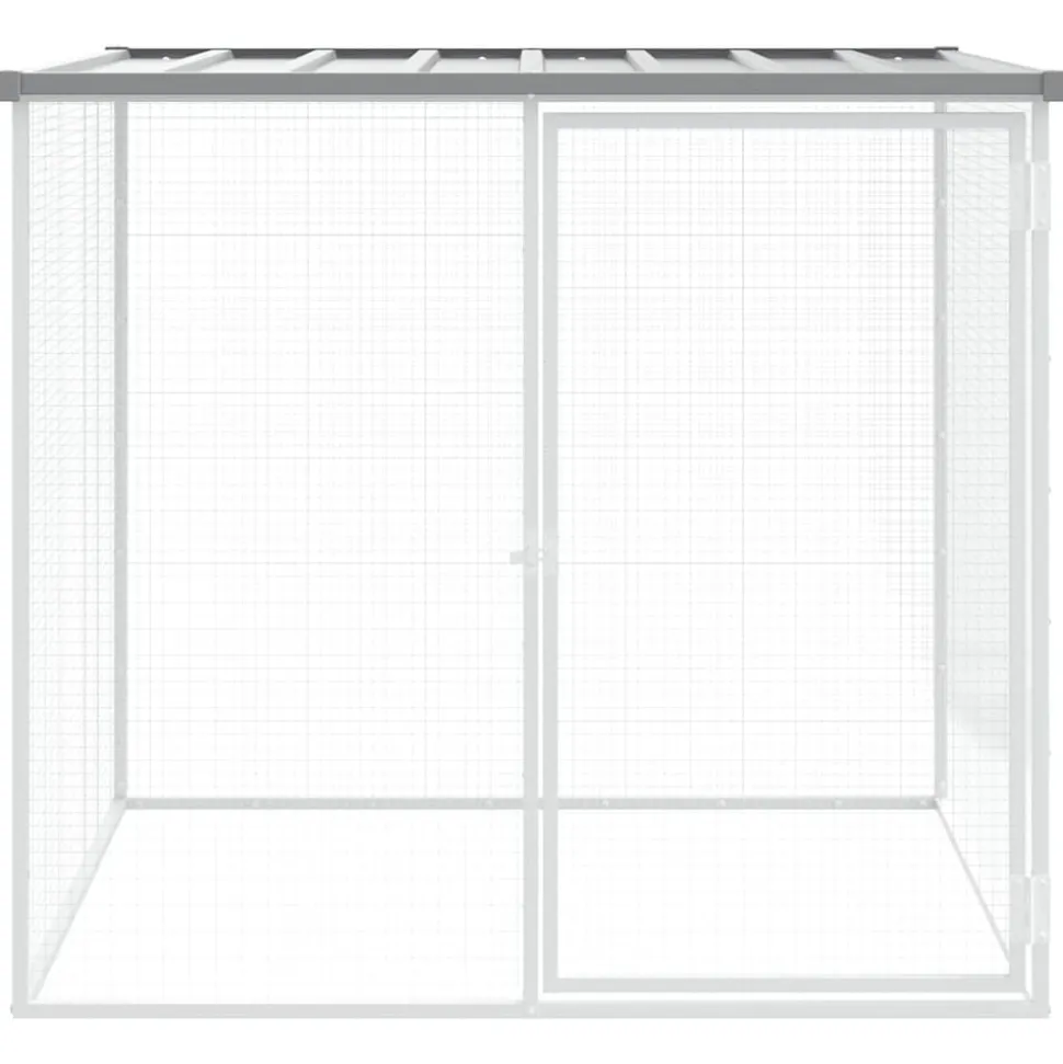 vidaXL Kippenhok met dak 103x98x90 cm gegalvaniseerd staal lichtgrijs
