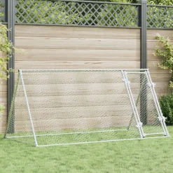 vidaXL Kippenhok 200x105x91 cm gegalvaniseerd staal zilverkleurig