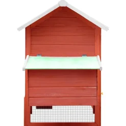vidaXL Kippenhok 170x81x110 cm massief grenen- en vurenhout rood