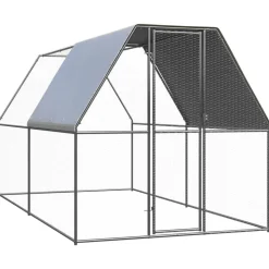 vidaXL Kippenhok 2x4x2 m gegalvaniseerd staal