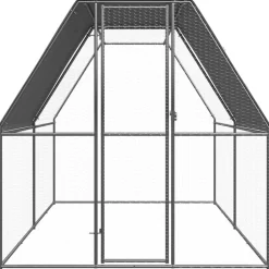 vidaXL Kippenhok 2x4x2 m gegalvaniseerd staal