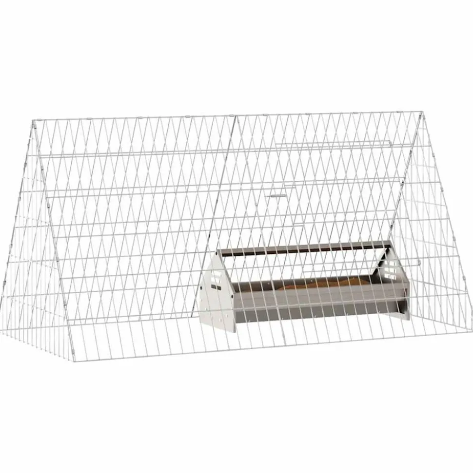 vidaXL Kippenhok Zilver 110 x 55 x 55 cm Gegalvaniseerd staal