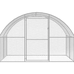 vidaXL Kippenren 3x2x2 m gegalvaniseerd staal