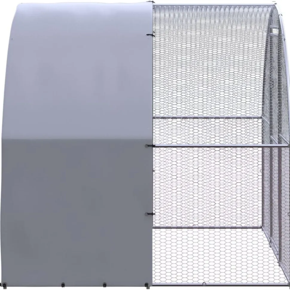 vidaXL Kippenren 3x2x2 m gegalvaniseerd staal