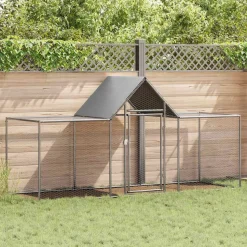 vidaXL Kippenren 3x1x1,5 m gegalvaniseerd staal