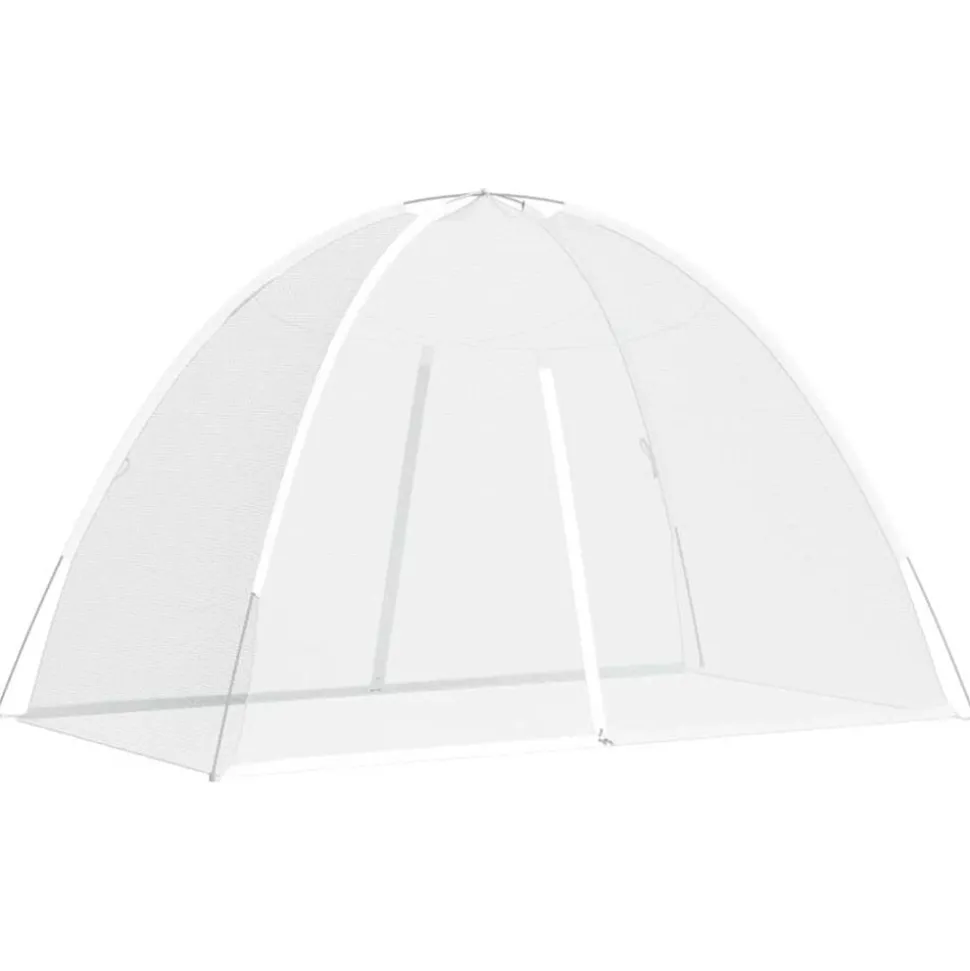 vidaXL Klamboe met deuren Mongolia 220 gaas 200x120x130 cm wit