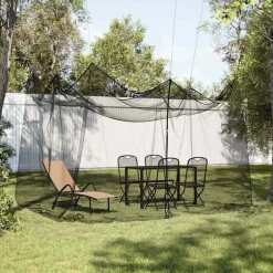 vidaXL Klamboe voor buiten 220 gaas zwart 300x300x250 cm