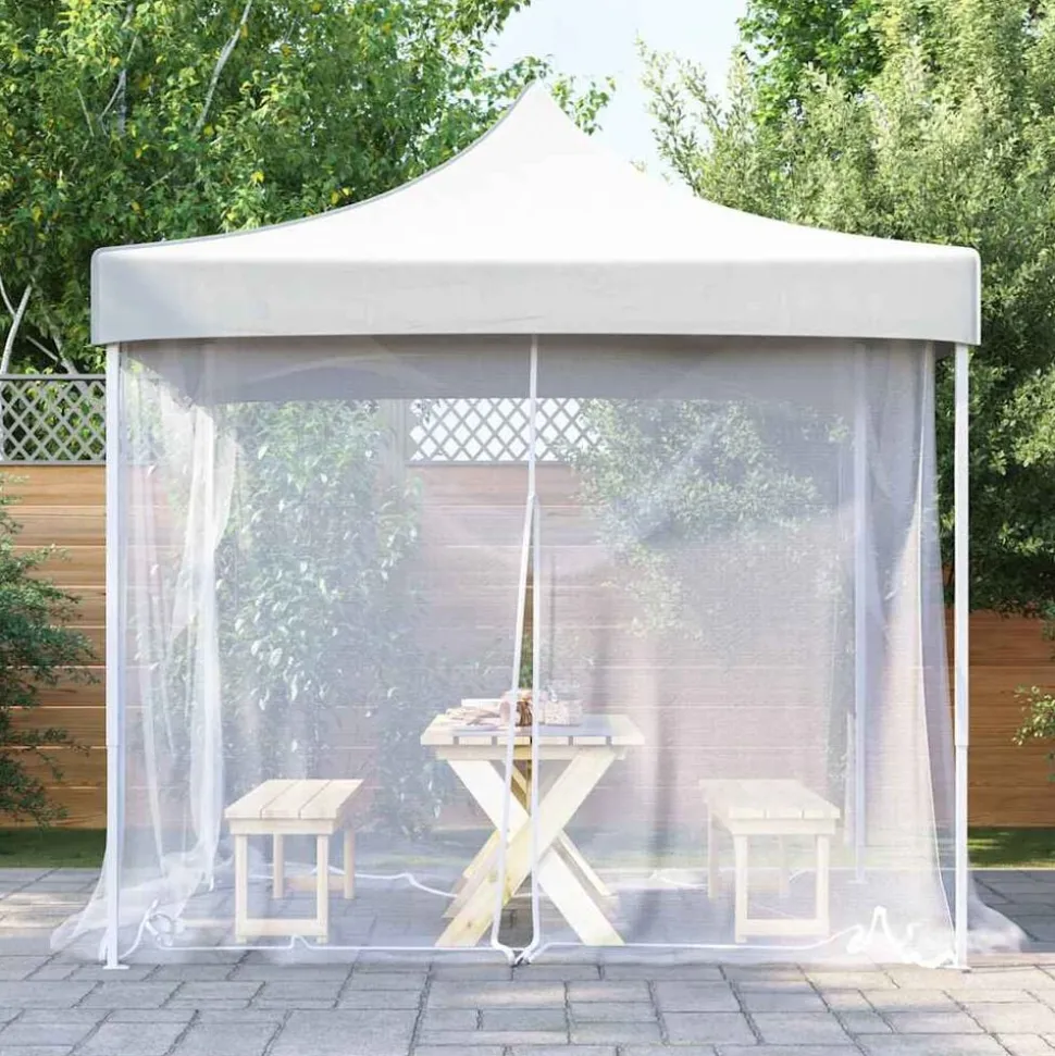 vidaXL Klamboe voor buiten 220 gaas wit 300x300x200 cm
