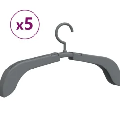 vidaXL Kledinghangers 5 st verlengbaar grijs