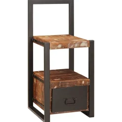 vidaXL Kledinghouder met lade Multikleur Massief Gerecycled Hout