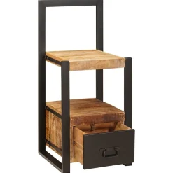vidaXL Kledinghouder met lade Bruin 40 x 40 x 90 cm Massief Mango Hout
