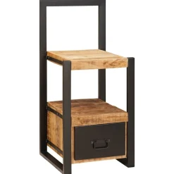 vidaXL Kledinghouder met lade Bruin 40 x 40 x 90 cm Massief Mango Hout