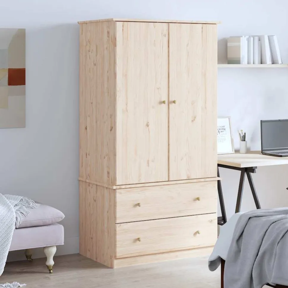 vidaXL Kledingkast ALTA 90x55x170 cm massief grenenhout