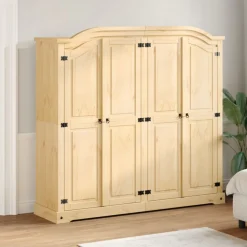vidaXL Kledingkast Corona 194x52x186 cm massief grenenhout