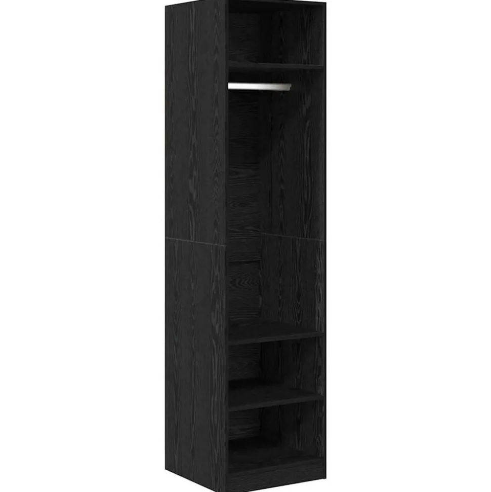 vidaXL Kledingkast met plank Zwart Eiken 50 x 50 x 200 cm Bewerkt hout