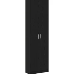 vidaXL Kledingkast met plank Zwart Eiken 55 x 25 x 189 cm Bewerkt hout