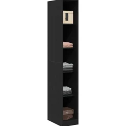 vidaXL Kledingkast met plank Zwart Eiken 30 x 50 x 200 cm Bewerkt hout