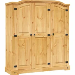 vidaXL Kledingkast Mexicaans grenenhout Corona-stijl 3 deuren