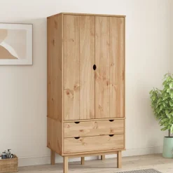 vidaXL Kledingkast OTTA 76,5x53x172 cm massief grenenhout