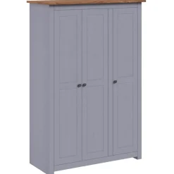 vidaXL Kledingkast Panama Range 118x50x171,5 cm grenenhout grijs