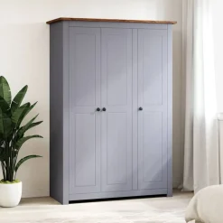 vidaXL Kledingkast Panama Range 118x50x171,5 cm grenenhout grijs