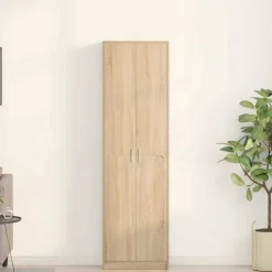 vidaXL Kledingkast Sonoma Eiken 55 x 25 x 189 cm Bewerkt hout