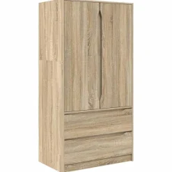 vidaXL Kledingkast Sonoma Eiken 79,5 x 49 x 156 cm Geconstrueerd hout