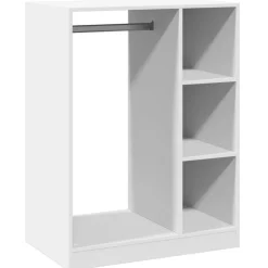 vidaXL Kledingkast 77x48x102 cm bewerkt hout wit
