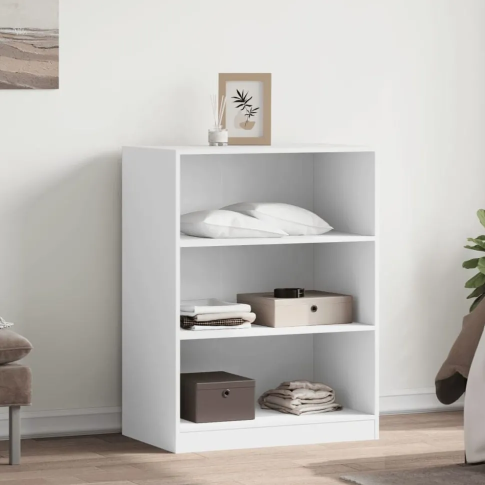vidaXL Kledingkast 77x48x102 cm bewerkt hout wit